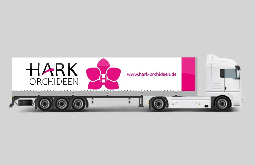 Truck mit Auflieger Hark Orchideen - terramedia gmbh - Wir sind Aliens
